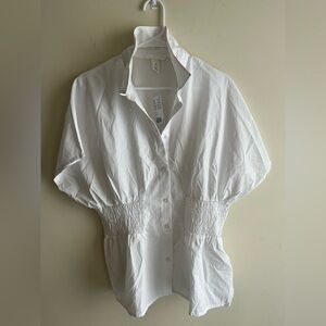 White Button-Up Women's Top